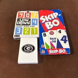 Mattel Skip-Bo Card Game - Red and Blue Packaging Georgia cards & low down cards